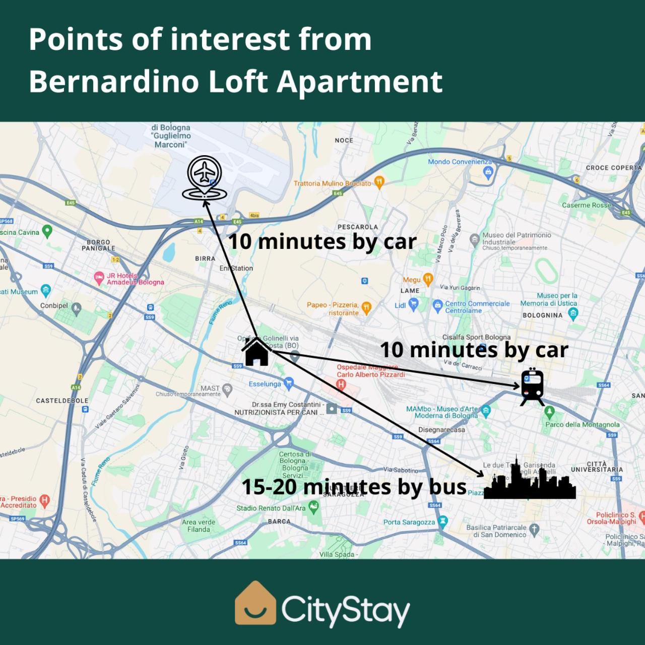 Citystay I Bernardino Loft Apartment ボローニャ エクステリア 写真
